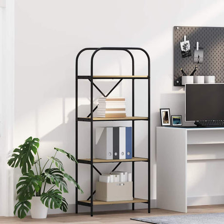 Vidaxl boekenkast 4-laags 60 x 30 x 146 cm bewerkt hout sonoma eiken