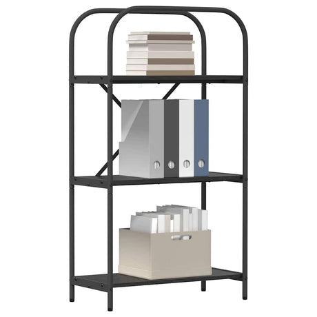 Vidaxl boekenkast 3-laags 60 x 30 x 109 cm bewerkt hout zwart eiken