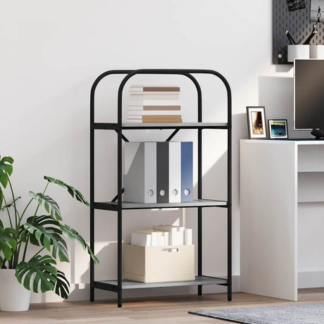 Vidaxl boekenkast 3-laags 60 x 30 x 109 cm bewerkt hout grijs sonoma
