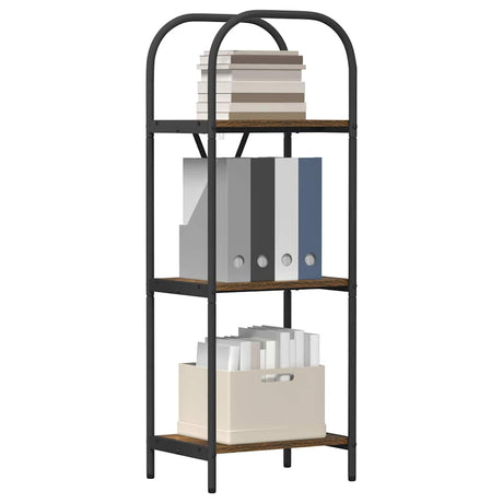 Vidaxl boekenkast 3-laags 40 x 30 x 109 cm bewerkt hout gerookt eiken