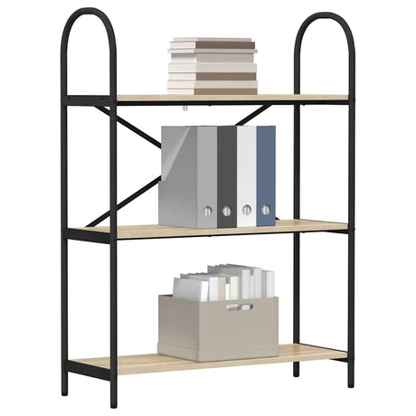 Vidaxl boekenkast 3-laags 80 x 30 x 109 cm bewerkt hout sonoma eiken