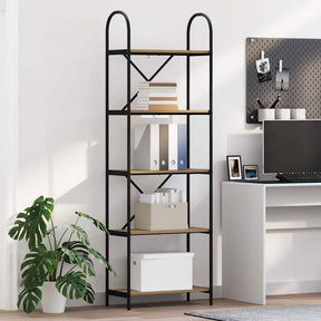 Vidaxl boekenkast 5-laags 60 x 30 x 183 cm bewerkt hout artisan eiken