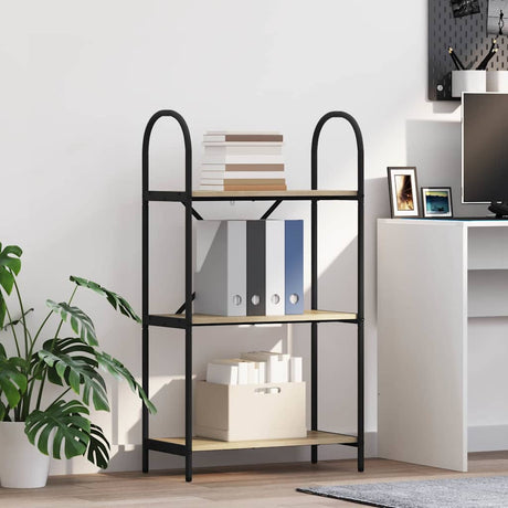 Vidaxl boekenkast 3-laags 60 x 30 x 109 cm bewerkt hout sonoma eiken