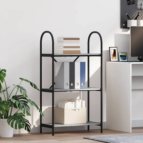 Vidaxl boekenkast 3-laags 60 x 30 x 109 cm bewerkt hout grijs sonoma