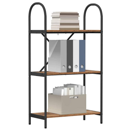 Vidaxl boekenkast 3-laags 60 x 30 x 109 cm bewerkt hout oudhout
