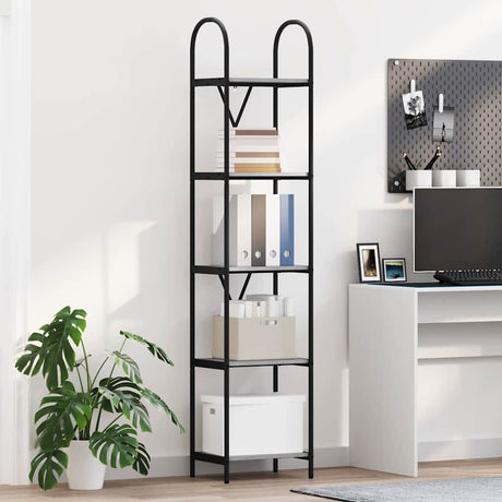 Vidaxl boekenkast 5-laags 40 x 30 x 183 cm bewerkt hout grijs sonoma