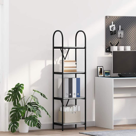 Vidaxl boekenkast 4-laags 40 x 30 x 146 cm bewerkt hout grijs sonoma