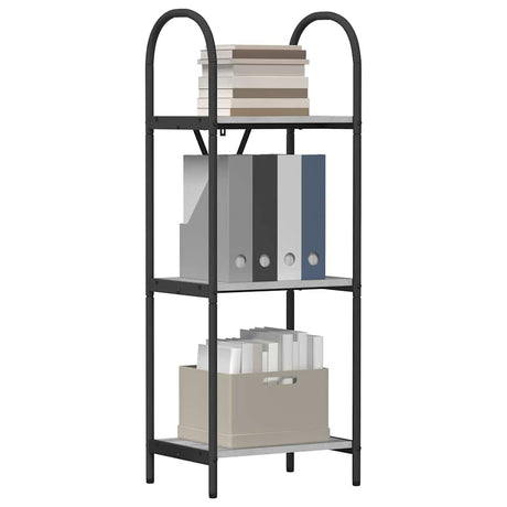 Vidaxl boekenkast 3-laags 40 x 30 x 109 cm bewerkt hout grijs sonoma