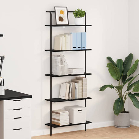 Vidaxl boekenkast 5-laags 60 x 24 x 168 cm bewerkt hout zwart eiken