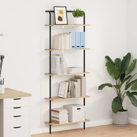 Vidaxl boekenkast 5-laags 60 x 24 x 168 cm bewerkt hout sonoma eiken