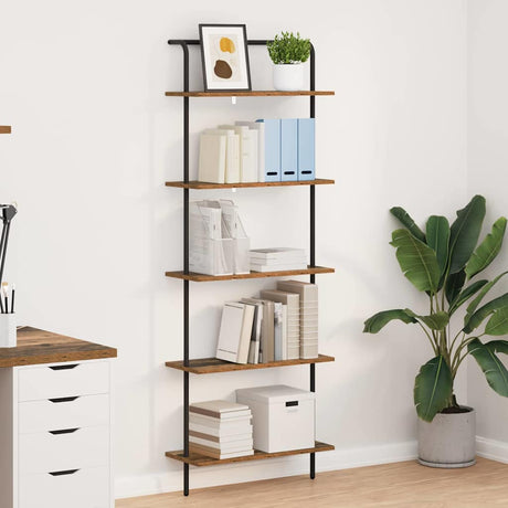 Vidaxl boekenkast 5-laags 60 x 24 x 168 cm bewerkt hout oudhout