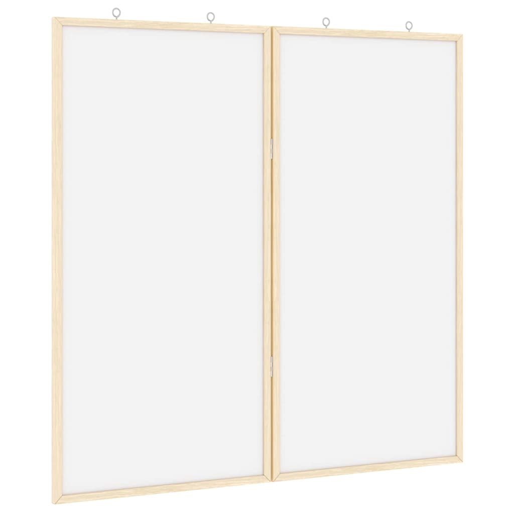 Vidaxl bulletinbord wit 80 x 80 x 1.4 cm massief grenenhout