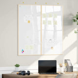 Vidaxl bulletinbord wit 80 x 80 x 1.4 cm massief grenenhout
