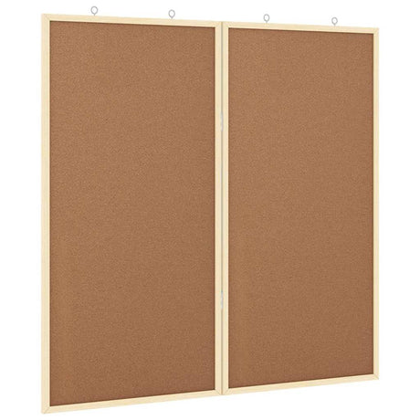 Vidaxl bulletinbord bruin 80 x 80 x 1.4 cm massief grenenhout