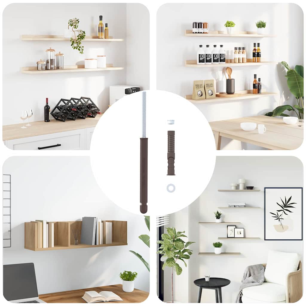 Vidaxl drijvende plank beugels 12 pcs beige ø10 x 170 mm staal