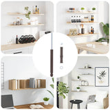 Vidaxl drijvende plank beugels 12 pcs beige ø10 x 170 mm staal