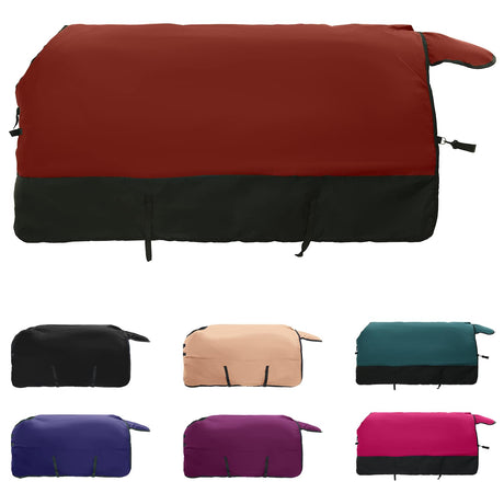 Vidaxl paardendeken donkergroen en zwart 125 cm polyester