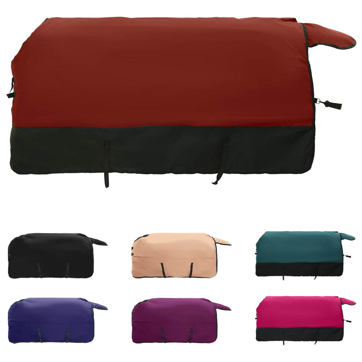 Vidaxl paardendeken donkergroen en zwart 145 cm polyester