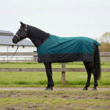 Vidaxl paardendeken donkergroen en zwart 125 cm polyester