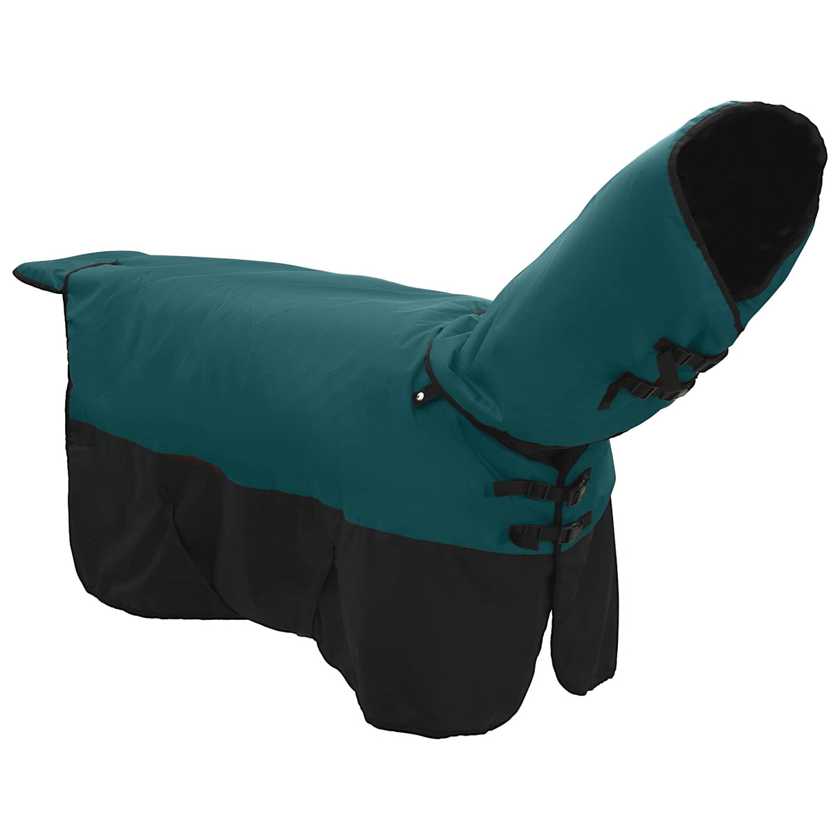 Vidaxl paardendeken donkergroen en zwart 105 cm polyester