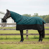 Vidaxl paardendeken donkergroen en zwart 115 cm polyester
