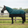 Vidaxl paardendeken donkergroen en zwart 155 cm polyester