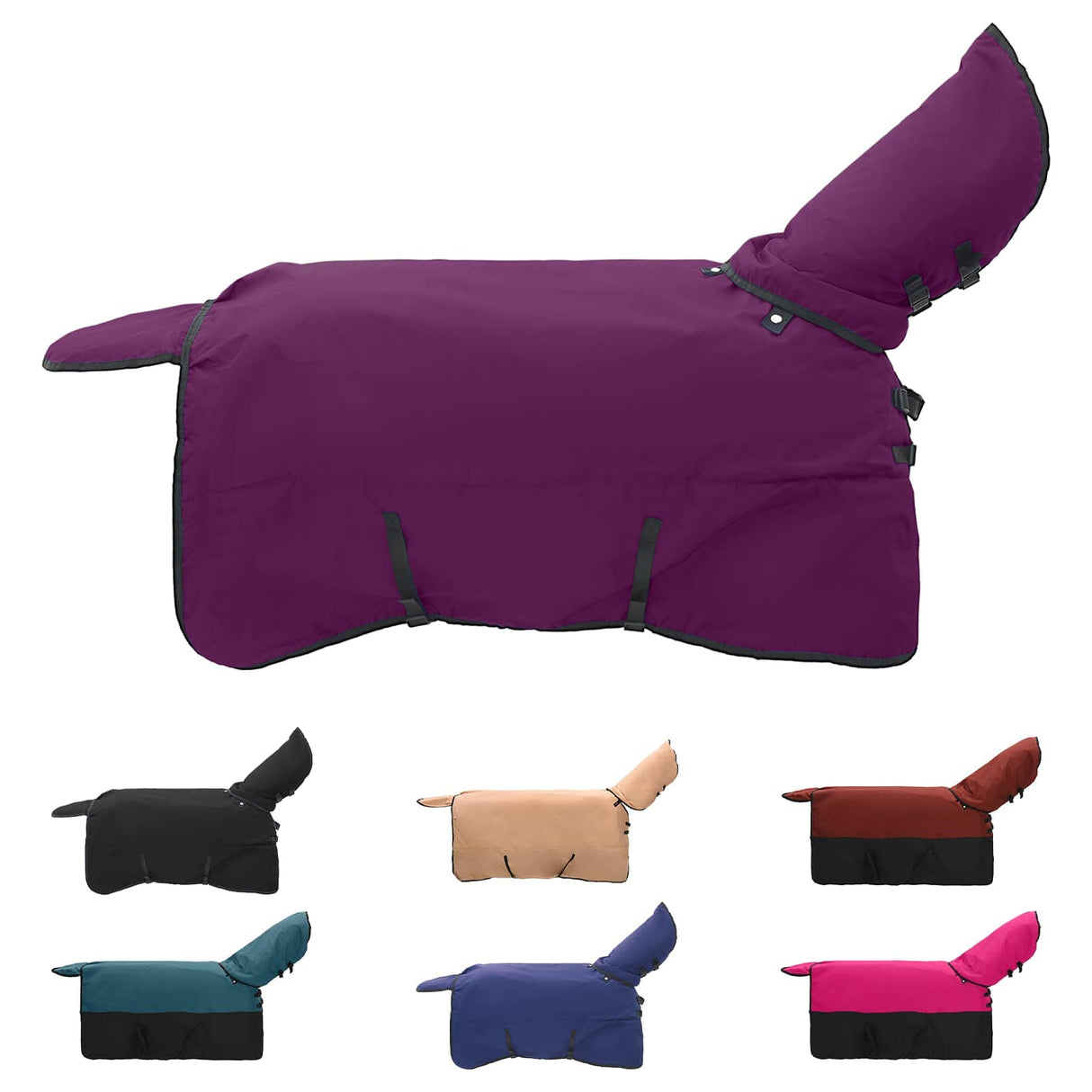 Vidaxl paardendeken donkergroen en zwart 125 cm polyester