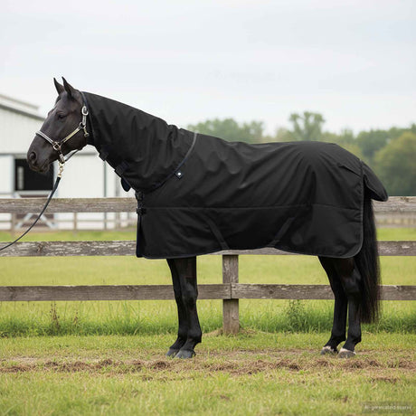 Vidaxl paardendeken donkergroen en zwart 145 cm polyester