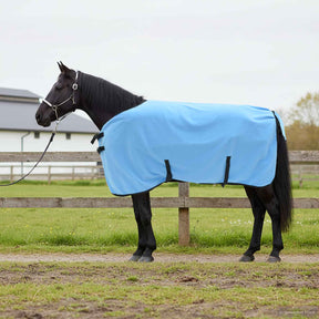 Vidaxl paardendeken volledige aqua 95 cm polyester fleece