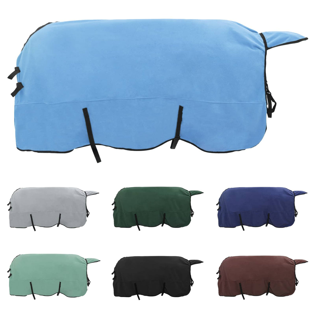 Vidaxl paardendeken volledige aqua polyester