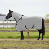 Vidaxl paardendeken volledig lichtgrijs en roze polyester