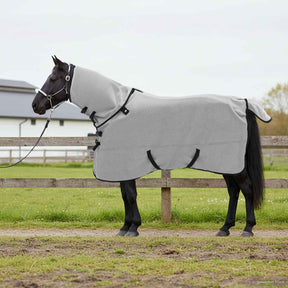 Vidaxl paardendeken volledig lichtgrijs en roze 165 cm
