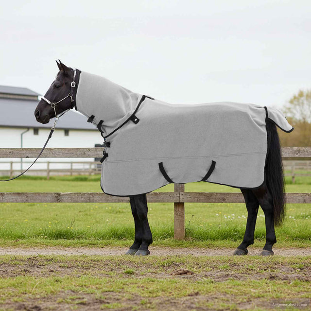 Vidaxl paardendeken volledig lichtgrijs en roze 165 cm