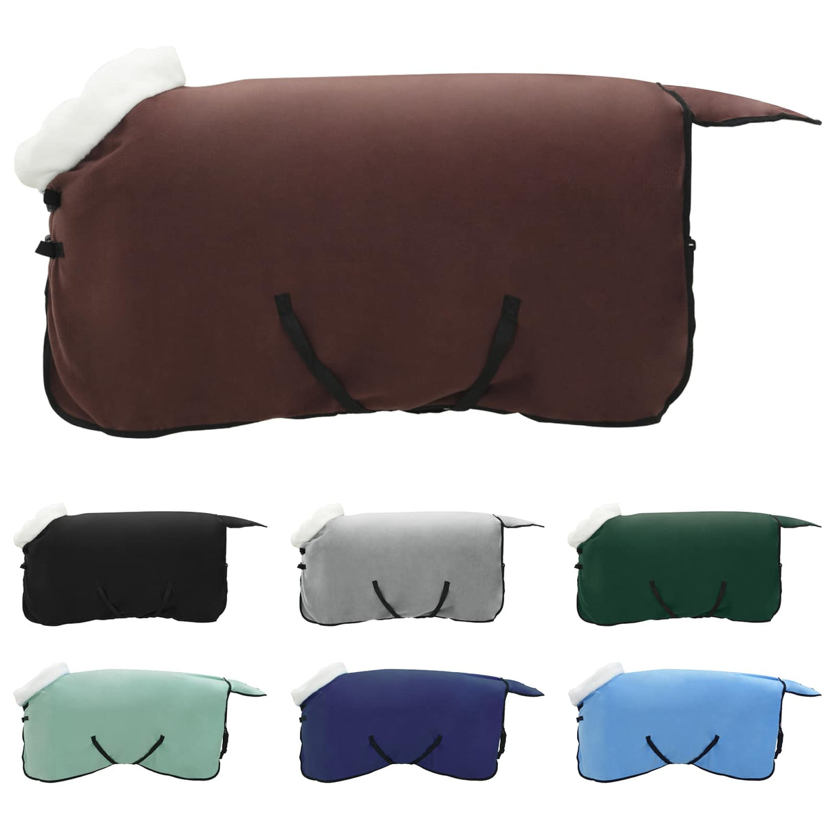 Vidaxl paardendeken volledig donkerbruin 95 cm polar fleece