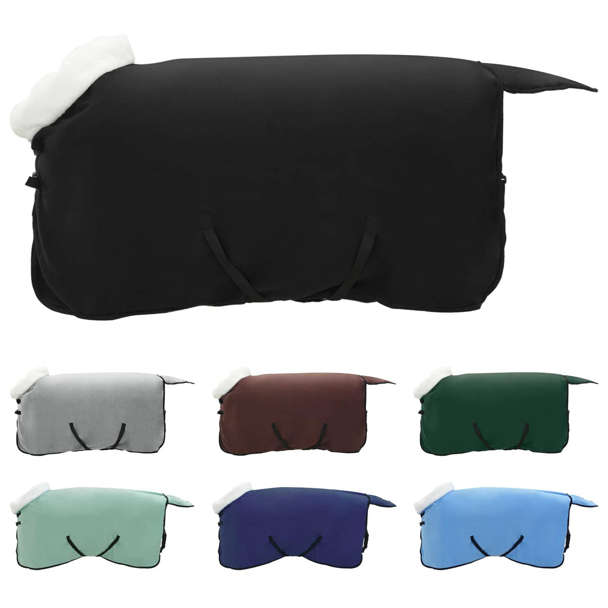 Vidaxl paardendeken zwart 75 cm polar fleece