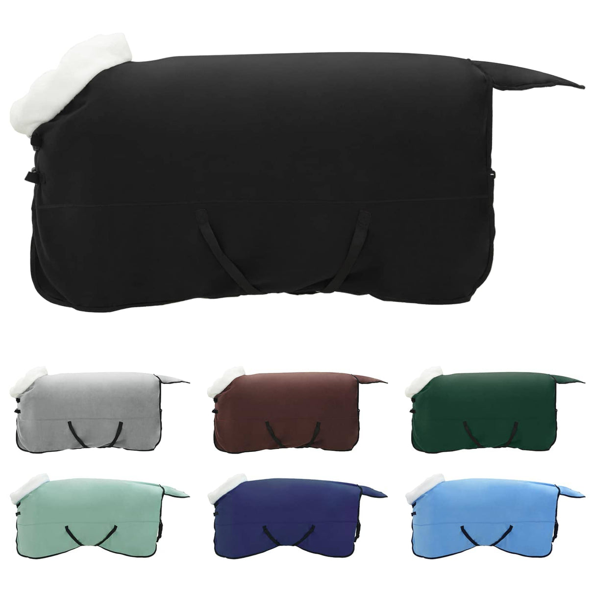 Vidaxl paardendeken zwart 145 cm polar fleece