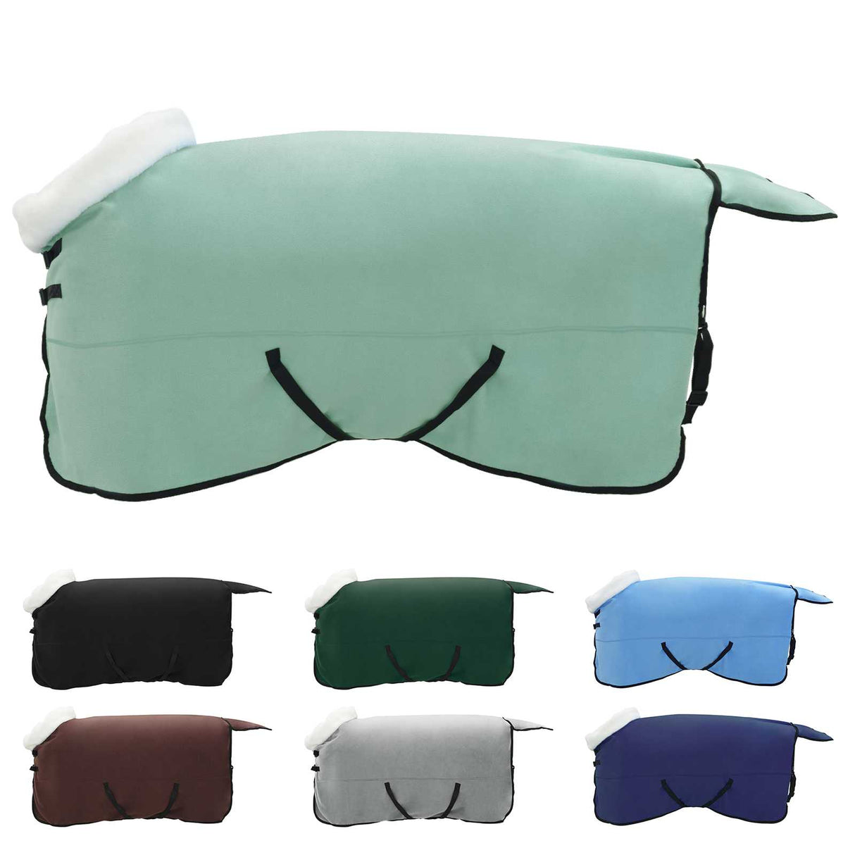 Vidaxl paardendeken volledig donkergroen 165 cm polar fleece