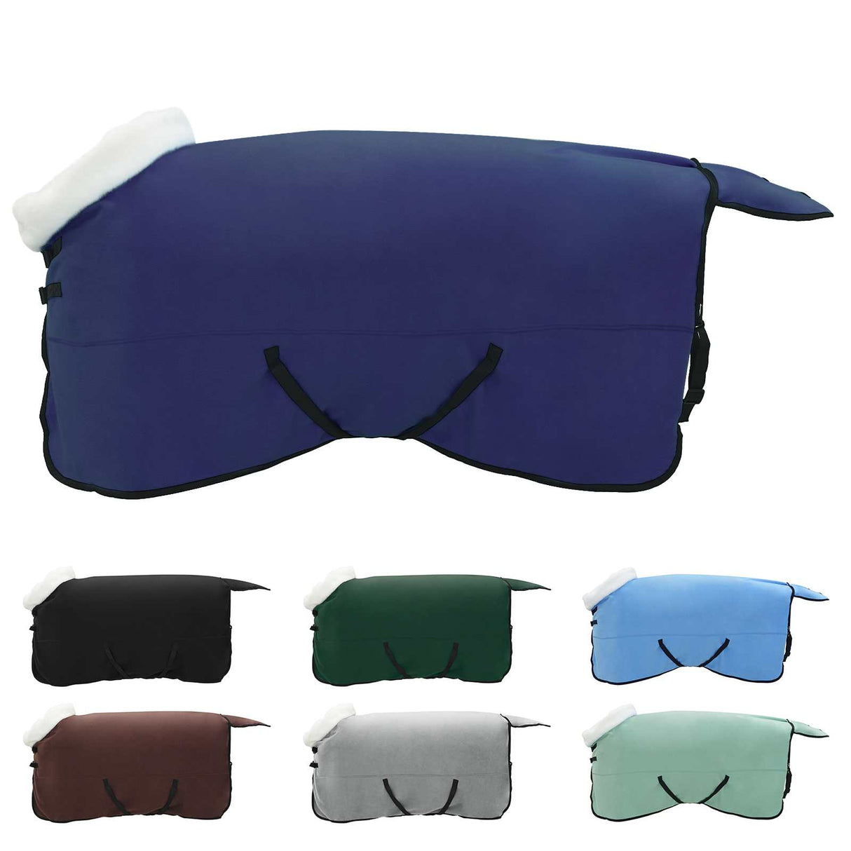 Vidaxl paardendeken marineblauw 155 cm polar fleece