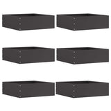 Vidaxl tuinrand 6 pcs zwart 40 x 40 x 13 cm staal