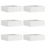 Vidaxl tuinrand 6 pcs wit 40 x 40 x 13 cm staal