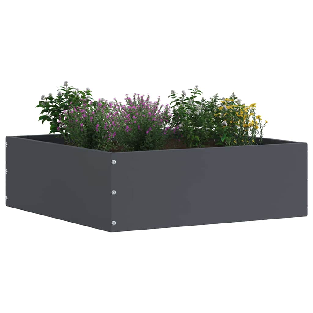 Vidaxl tuinrand 6 pcs antraciet 40 x 40 x 13 cm staal
