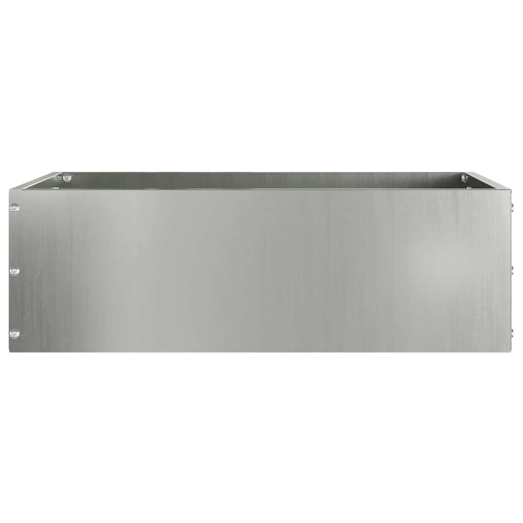 Vidaxl tuinrand zilver 40 x 40 x 13 cm gegalvaniseerd staal