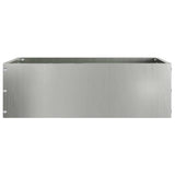 Vidaxl tuinrand zilver 40 x 40 x 13 cm gegalvaniseerd staal
