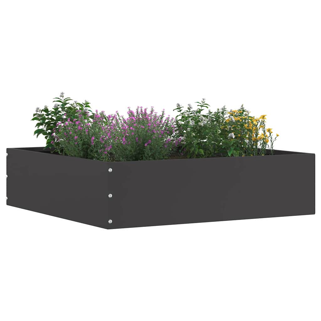 Vidaxl tuinrand zwart 50 x 50 x 13 cm staal