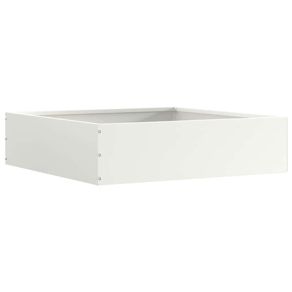 Vidaxl tuinrand wit 50 x 50 x 13 cm staal