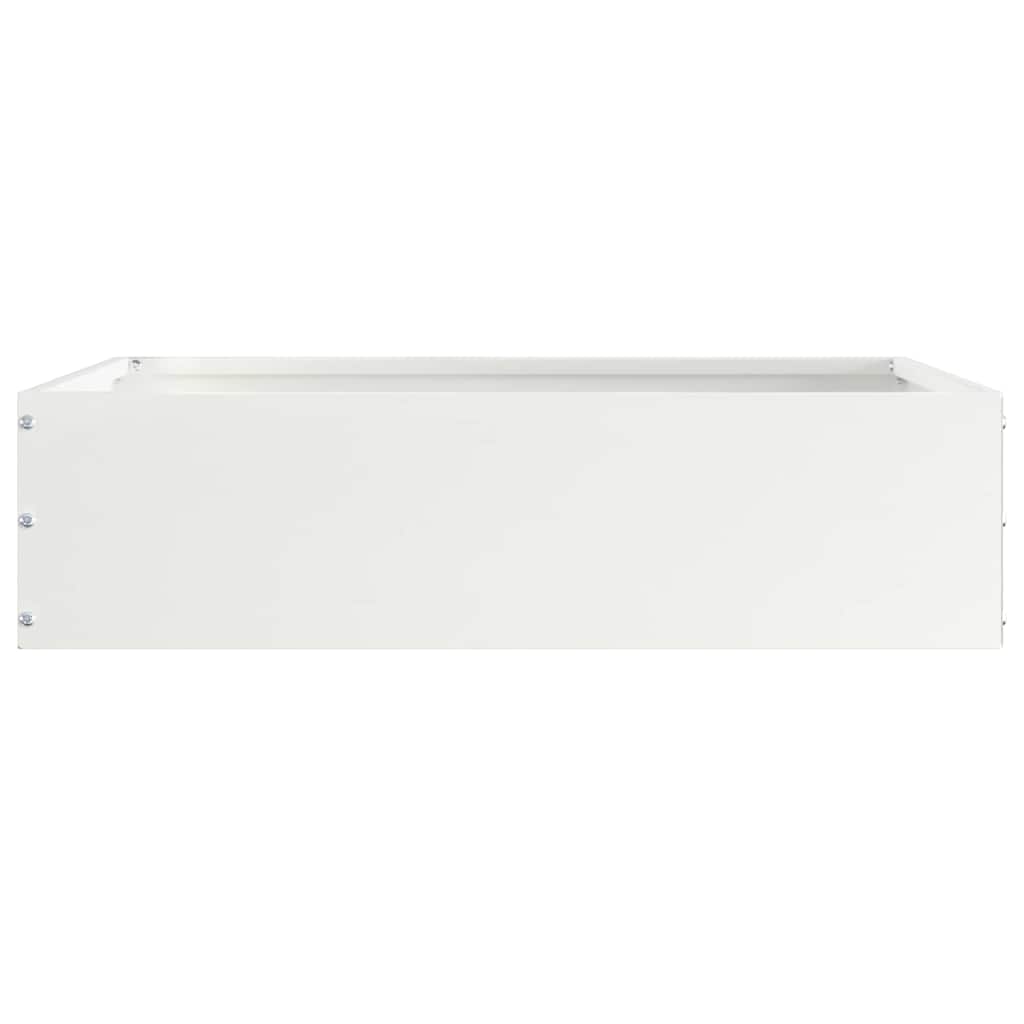 Vidaxl tuinrand wit 50 x 50 x 13 cm staal