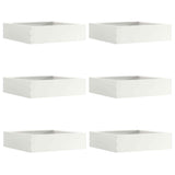 Vidaxl tuinrand 6 pcs wit 50 x 50 x 13 cm staal