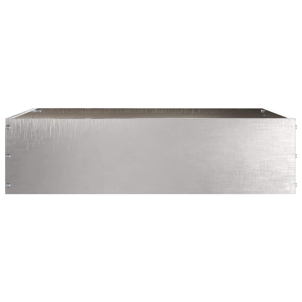 Vidaxl tuinrand zilver 50 x 50 x 13 cm roestvrij staal