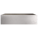 Vidaxl tuinrand zilver 50 x 50 x 13 cm roestvrij staal