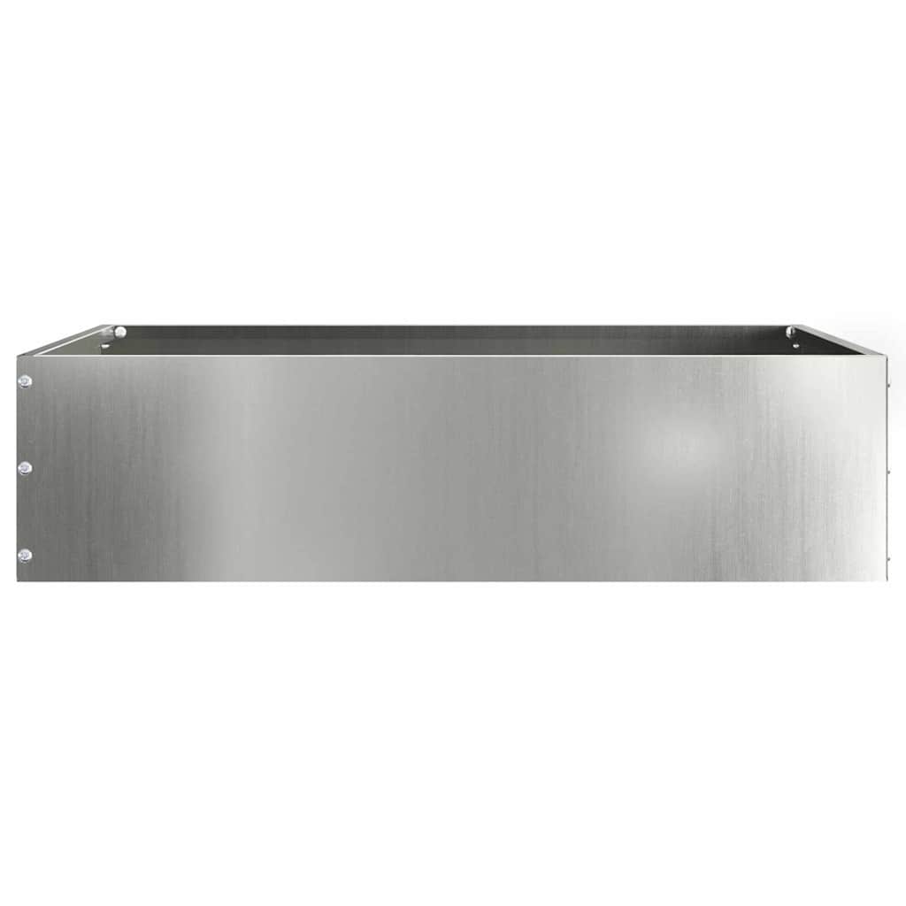 Vidaxl tuinrand zilver 50 x 50 x 13 cm gegalvaniseerd staal
